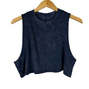 Lululemon All Yours Crop Tank Wash Cloudy Wash True Navy
